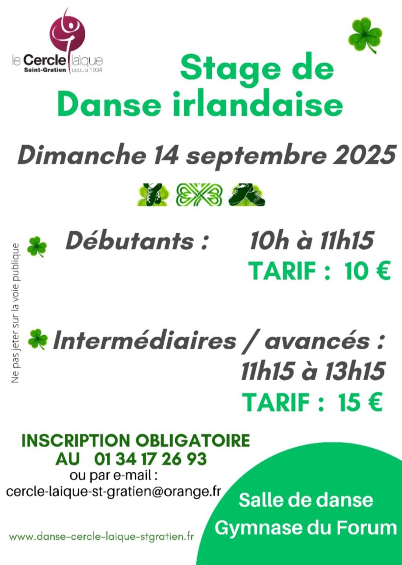 Stage de Danse Irlandaise …