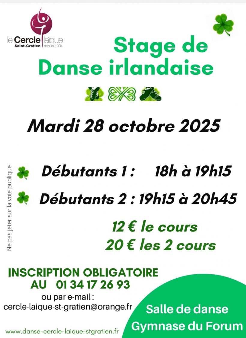 Stage de Danse Irlandaise …