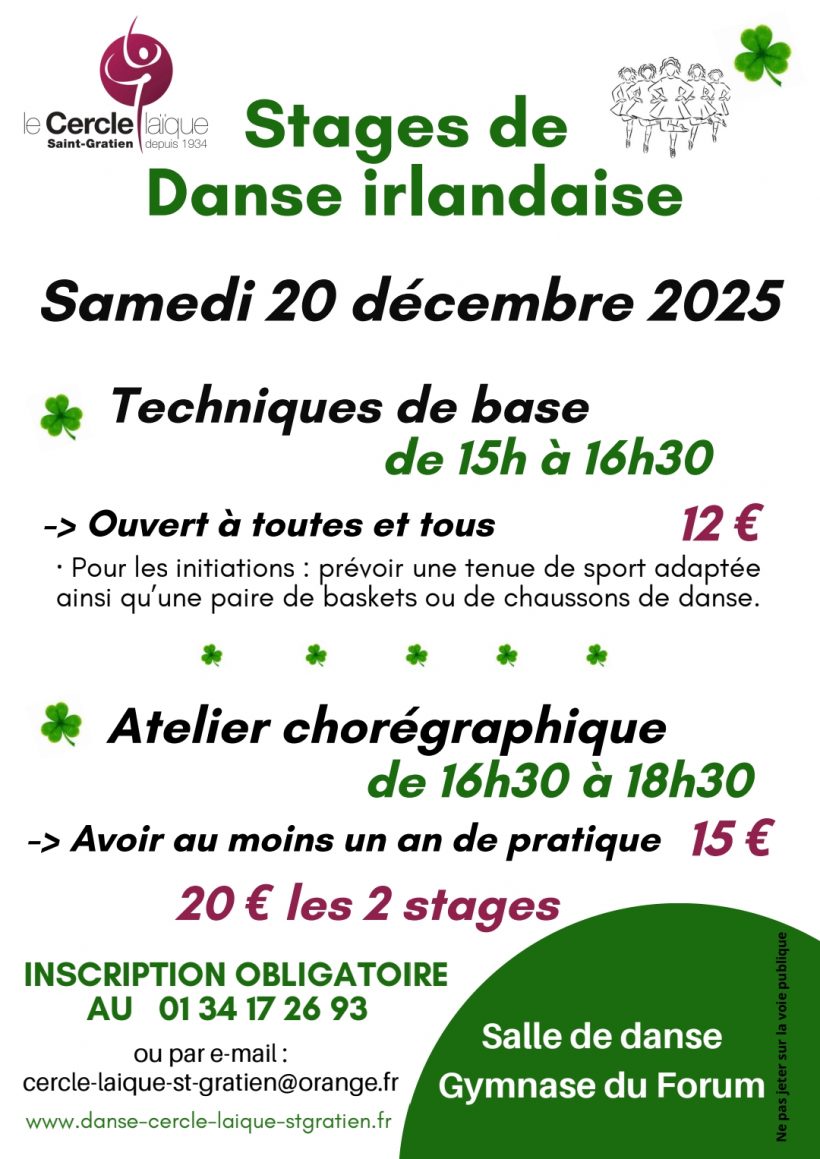Stage de Danse Irlandaise …